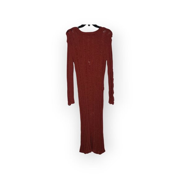 Los Cabos Crochet Midi Dress - Rust (NWT) XL - Picture 6 of 9